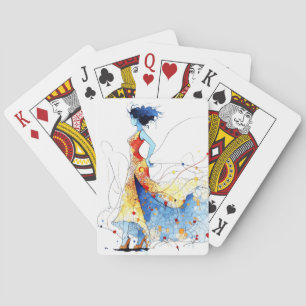 Aquarell Flamenco-Tänzerin – Freude in Bewegung #2 Spielkarten