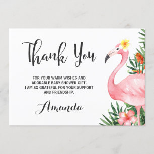 Aquarell Flamingle Flamingo danken Ihnen zu Dankeskarte