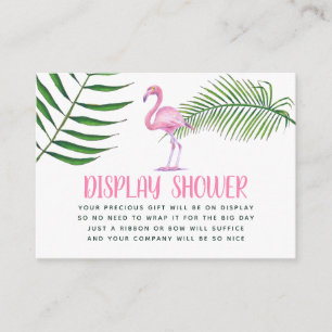 Aquarell-Flamingo-Baby-Shower-Display-Dusche Begleitkarte