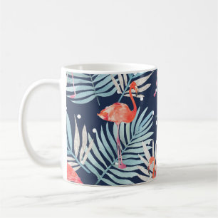 Aquarell Flamingo: Rosa tropische Eleganz. Kaffeetasse