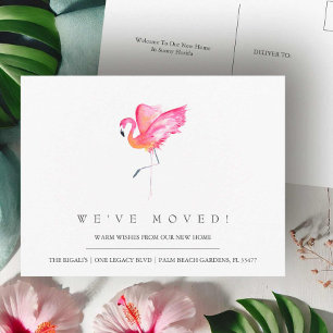Aquarell-Flamingo-Umschreibungs-Postkarten Postkarte