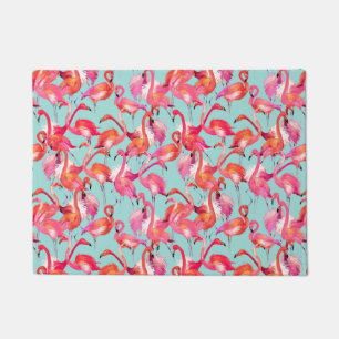 Aquarell-Flamingos erfasst Fußmatte
