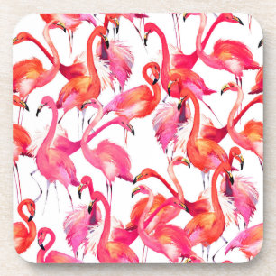 Aquarell-Flamingos in den Aquarellen Getränkeuntersetzer