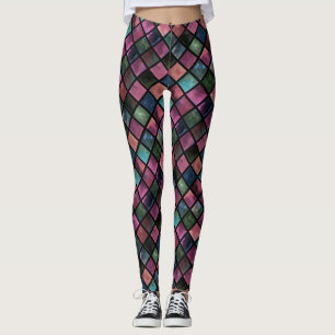 Aquarell, Fliesen Leggings