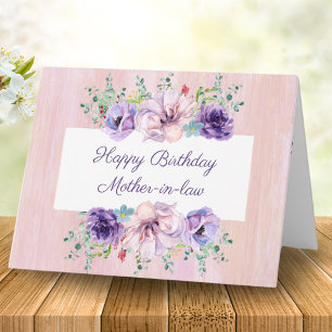 Aquarell Floral Alles Gute zum Geburtstag Schwiege Karte