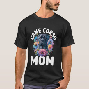 Aquarell Floral Cane Corso Mama Dog Lover Mutter T-Shirt