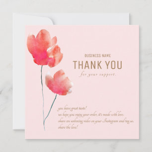 Aquarell Floral Danke Business Card