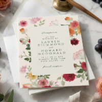 Aquarell Floral Hellgrün Gartenhochzeit
