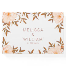 Aquarell Floral Ivory Wedding Guestbook