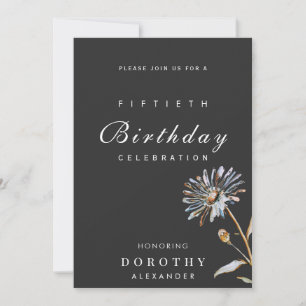 Aquarell Floral Moderne Elegante Erwachsene Geburt Einladung