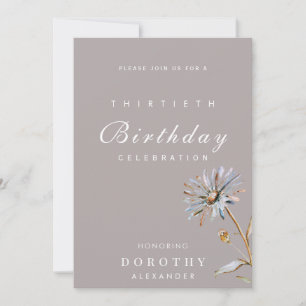 Aquarell Floral Moderne Elegante Erwachsene Geburt Einladung