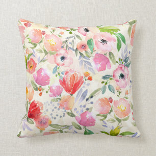 Aquarell Floral Sq Kissen