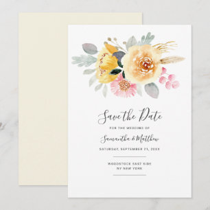 Aquarell Florale Moderne Botanische Schrift Save The Date