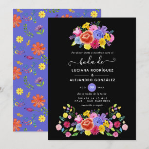 Aquarell Florale Spanische Hochzeit Fiesta Einladung