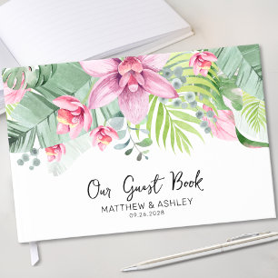Aquarell Florale Tropische Hochzeit Gästebuch
