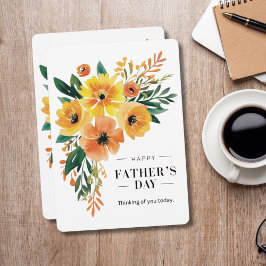 Aquarell Florals Denken über Sie Vatertag Ca Feiertagskarte