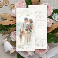 Aquarell-Fotomasche Grau Floral Hochzeit