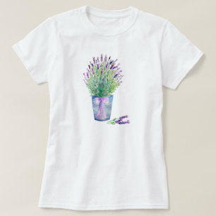 Aquarell-französischer Lavendel-T-Shirt T-Shirt