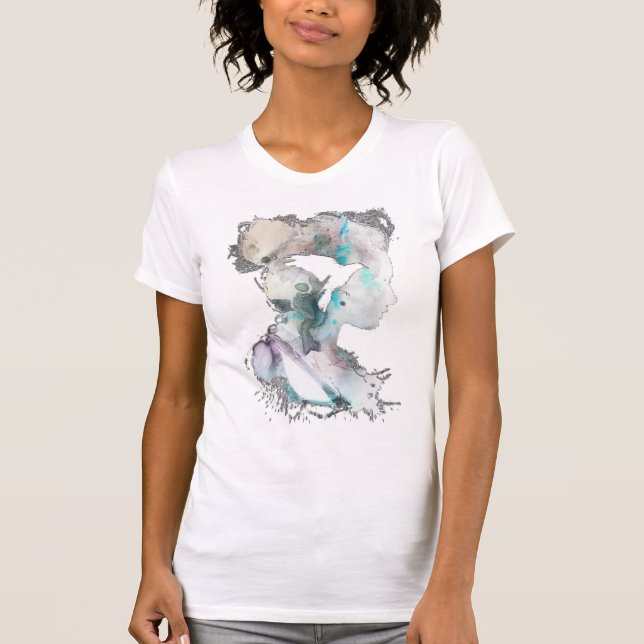 Aquarell-Frau T-Shirt (Vorderseite)