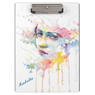 Aquarell-Frauen Klemmbrett