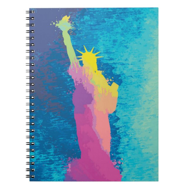 Aquarell-Freiheitsstatue Notizblock (Vorderseite)