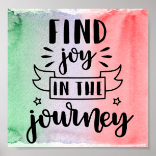 Aquarell - Freude auf der Reise Poster