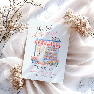 Aquarell Frische Brautpartys Dankeskarte