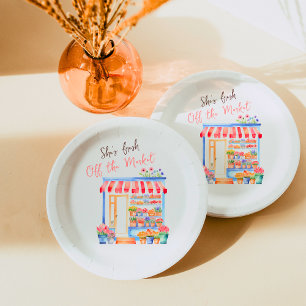 Aquarell Frische Brautpartys Pappteller