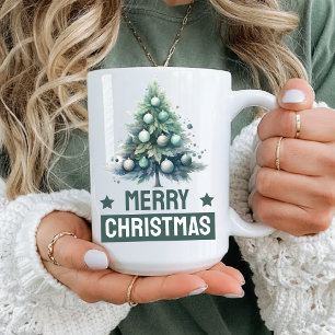 Aquarell Frohe Weihnachten Kasse Geschenk für Sie Kaffeetasse