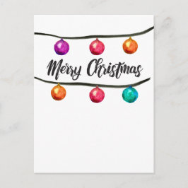 Aquarell, frohe Weihnachten, Verzierungs-Bälle Feiertagspostkarte