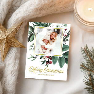 Aquarell Frohe Weihnachtsfeiertage Foto Postkarte