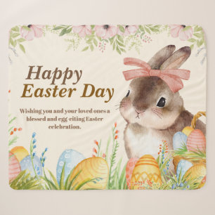 Aquarell-Fröhlicher-Osterhase-mit-Schleife Sherpadecke