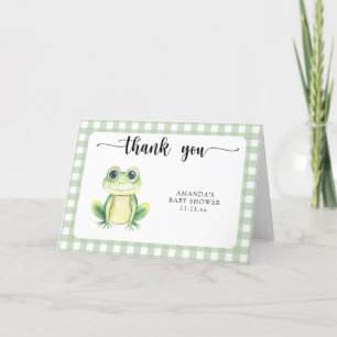 Aquarell-Frosch-Baby-Party-Dankeschön Dankeskarte