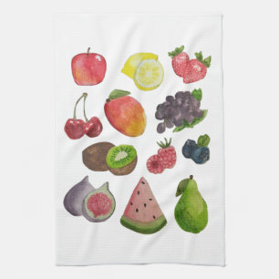 Aquarell-Frucht-Geschirrtuch Küchentuch