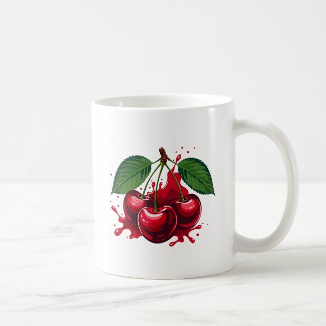 Aquarell-Frucht-Kaffeetasse Kaffeetasse (Rechts)