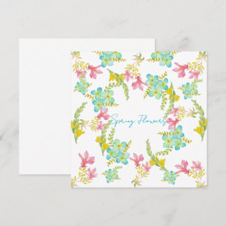 Aquarell Frühlingsblumen Einladung