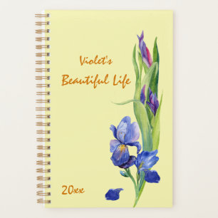 Aquarell-Frühlingsblumen - Gelb Personalisiert Planer