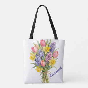Aquarell-Frühlingsstrauß Boho-Blumen