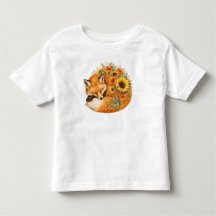 Aquarell Fuchs Sonnenblume PNG Herbst Mohn Design