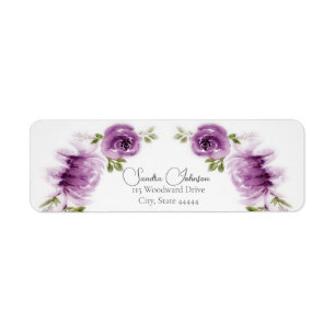 Aquarell Fuchsienrosen und Pfingstrosen Hochzeit