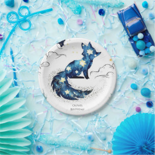 Aquarell Fun Fox Geburtstag Pappteller