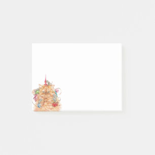 Aquarell Fun Grumpy Cat Kitten Weihnachten Post-it Klebezettel