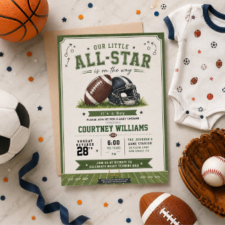 Aquarell-Fußball-Baby-Shower-Einladung Einladung