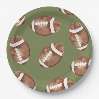 Aquarell-Fußballparty-Papierteller Pappteller