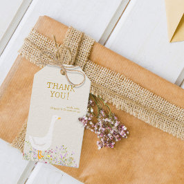 Aquarell Gänse Wildblume Kinderdusche Geschenkanhänger