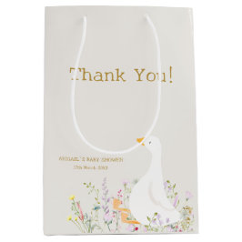 Aquarell Gänse Wildblume Kinderdusche Mittlere Geschenktüte