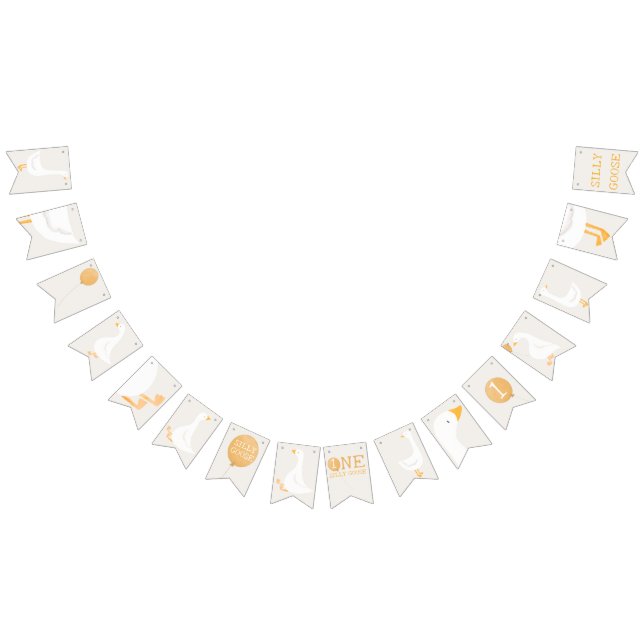 Aquarell Gänse Wildblume Twins Kinderdusche Wimpelkette (Alle)