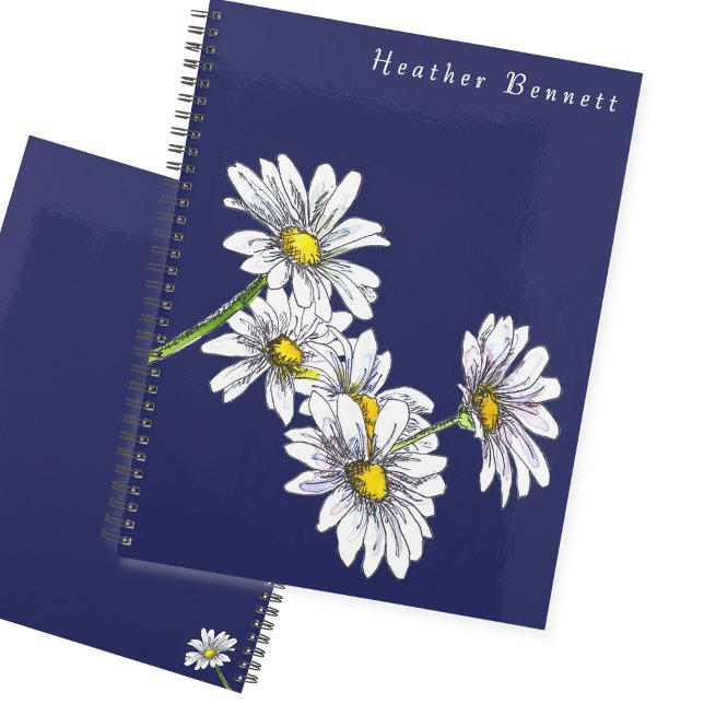 Aquarell-Gänseblümchen-Blumen-Boho-Weihnachtsgesch Planer (Von Creator hochgeladen)