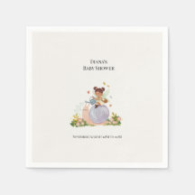 Aquarell-Garten-Baby-Shower-Servietten