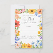 Aquarell-Garten-Blumen-Hochzeitseinladung